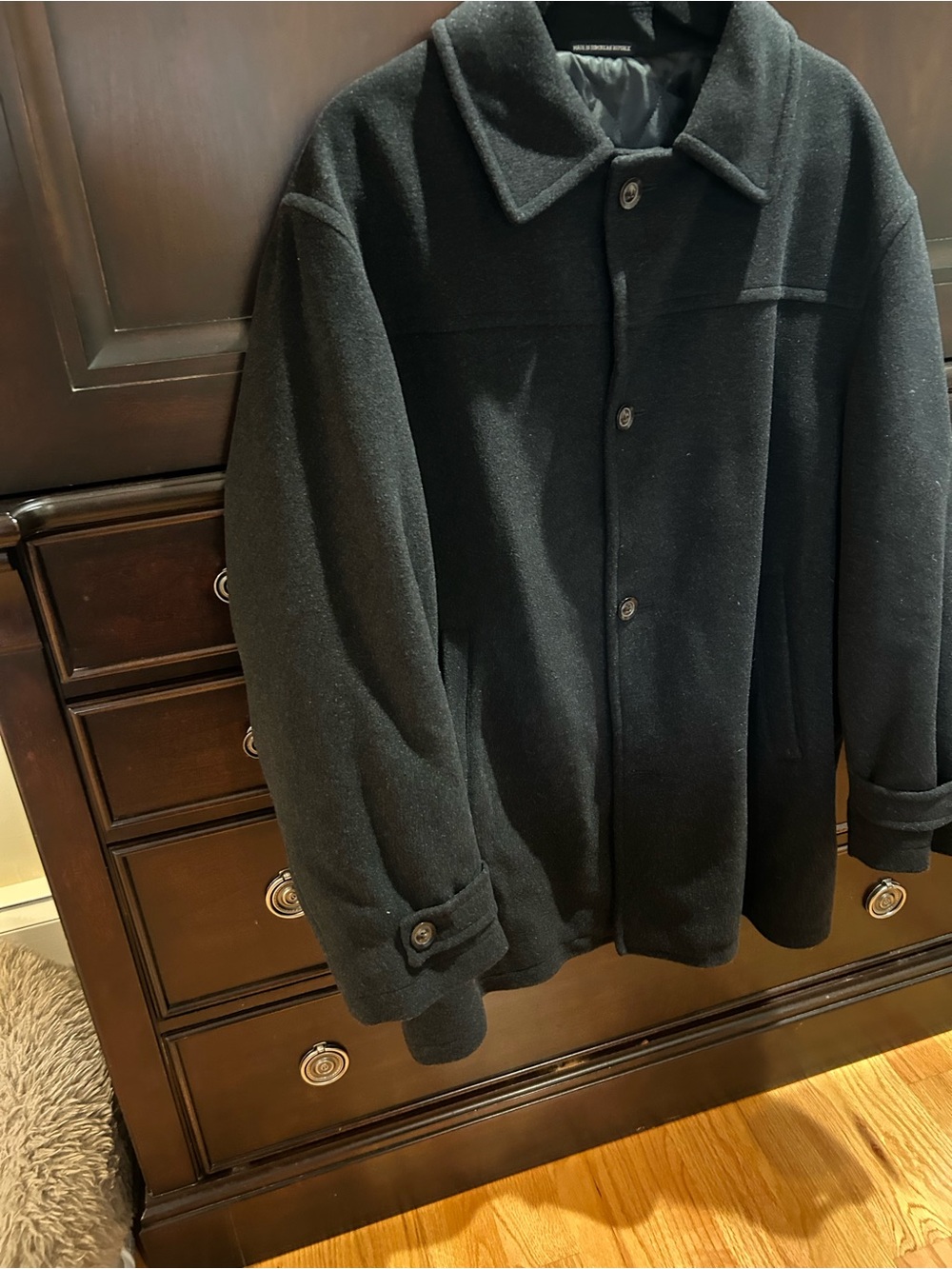 Jones New York Men’s M Black Wool Pea Coat